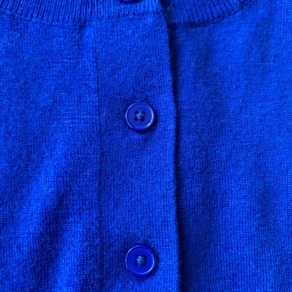 Michael Kors Collection Featherweight Cashmere Cardigan in Cobalt, Size XS - Picture 3 of 10